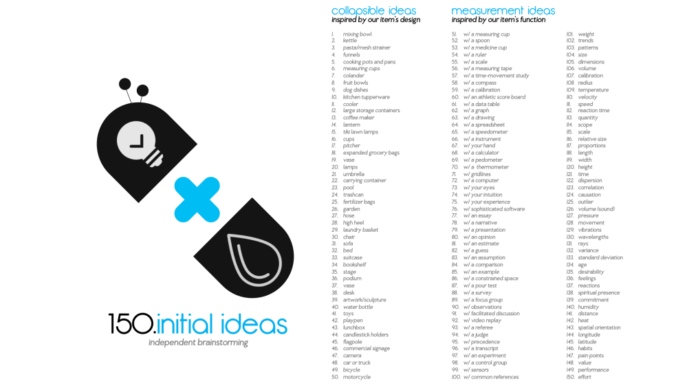 AA+HH 150 Initial Ideas